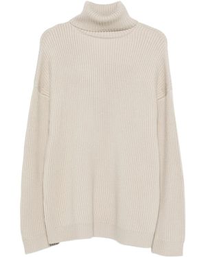 Entire studios Roll-Neck Ribbed Jumper - White