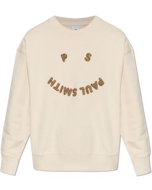 Paul Smith Sweatshirt With Logo - Natural