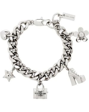 Marc Jacobs Mini Icon Charm Chained Bracelet - White