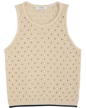 FRAME The Bauble Open-Knit Tank - Natural