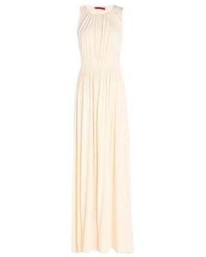MAX&Co. Sleeveless Crew Neck Stretch Dress - White