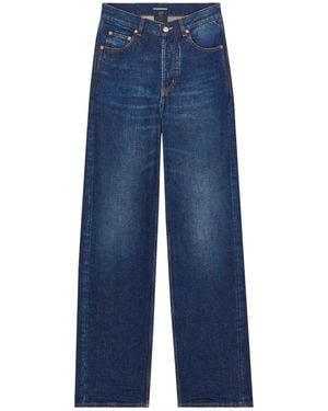 Saint Laurent V-Waist Baggy Jeans - Blue