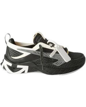 Off-White c/o Virgil Abloh Panelled Lace-Up Trainers - Black