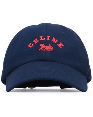 Celine Patterned Hat - Blue