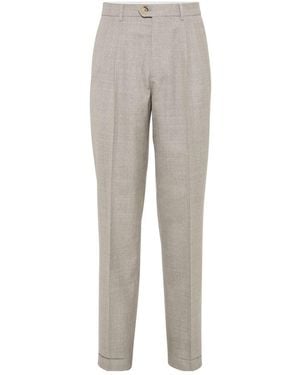 Brunello Cucinelli Pleat-Detail Tailored Trousers - Grey