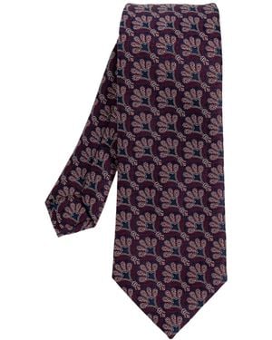 Etro Paisley Printed Tie - Purple