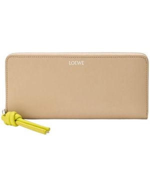 Loewe Knotted Zipper Wallet - Natural