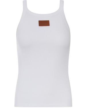 Fendi Cotton Tank Top - White