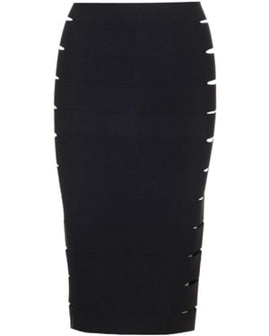 Alaïa Alaa Cut-Out Detailed Panelled Midi Skirt - Black