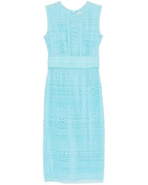ERMANNO FIRENZE Round-Neck Dress - Blue