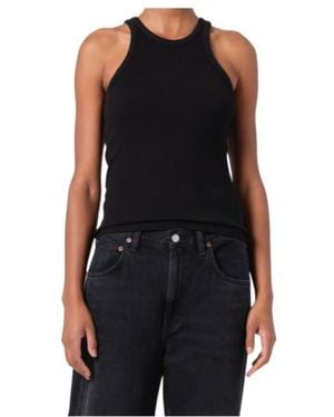 Agolde Rayne Crewneck Tank Top - Black
