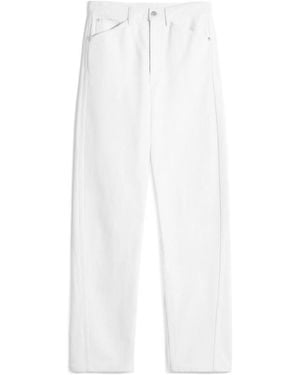 Lemaire Five Pockets Twisted Denim Trousers - White