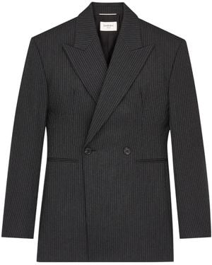 Saint Laurent Double-Breasted Jacket - Black