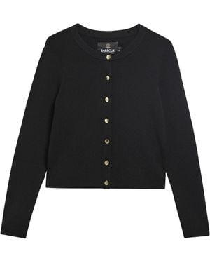 Barbour Button-Front Knit Cardigan - Black