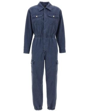 A.P.C. Danica One-Piece Denim Jumpsuit - Blue