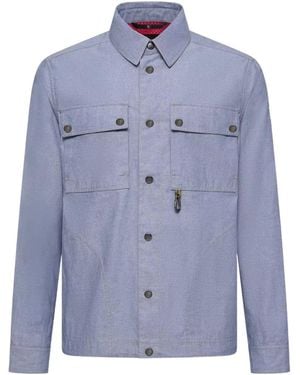 Moncler Chambray Long Sleeve Shirt - Blue