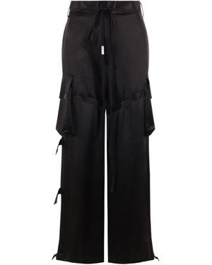 Ann Demeulemeester Straight-Leg Cargo Pants - Black