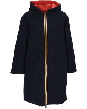 K-Way Reversible Hooded Coat - Blue
