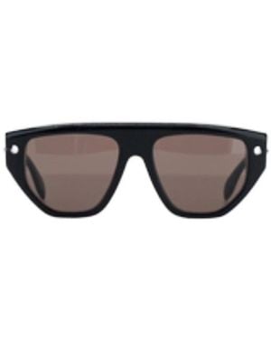 McQueen Eyewear Geometric-Frame Sunglasses - Grey