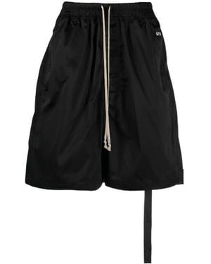 Rick Owens Logo-Patch Detail Shorts - Black