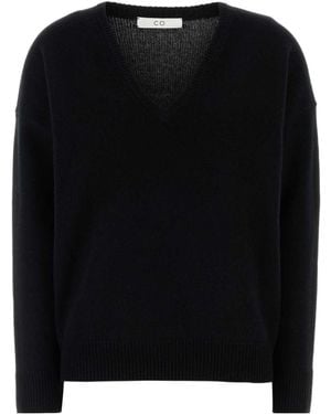 Co. V-Neck Long Sleeve Knitwear - Black