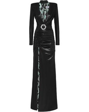 Philipp Plein Lining Flame Dress - Black