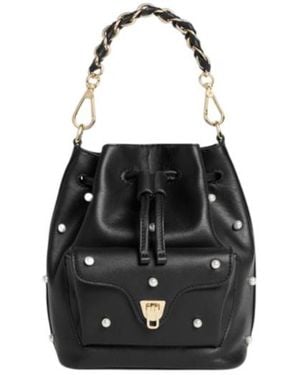 Coccinelle Drawstring Shoulder Bag - Black