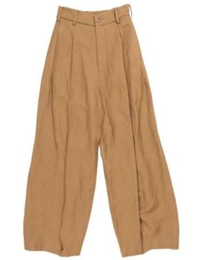 Uma Wang Pleated Casual Pants - Brown