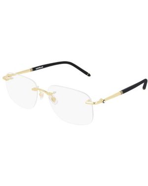 Montblanc Eyewear Rimless Rectangular Glasses And Frames - Multicolour