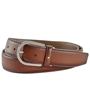 Montblanc Logo Buckle Belt - Brown