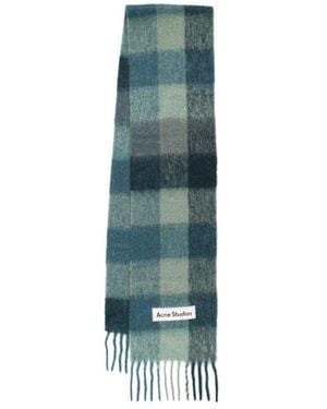 Acne Studios Vally Soft Alpaca Blend Scarf - Blue