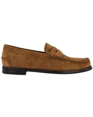 Prada Round-Toe Loafers - Brown