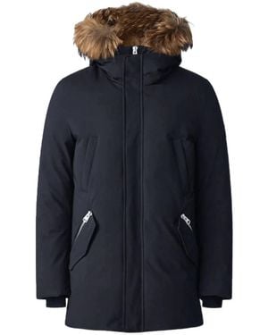 Mackage Edward Fur Hooded Jacket - Blue