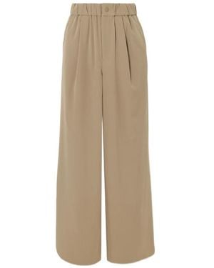 Varley Kayson Pleated Woven Wide-Leg Trousers - Natural