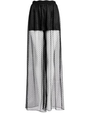 Alaïa Wide Leg Mesh Pants - Gray