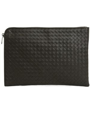 Bottega Veneta Intrecciato Clutch Bag - Black