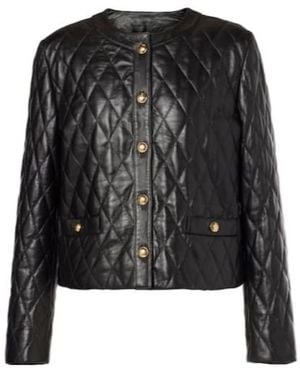 Nili Lotan Button Leather Jacket - Black