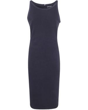 Emporio Armani Sleeveless Sheath Dress - Blue