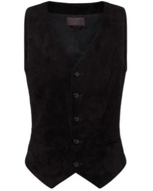Stouls Capone Suede Vest - Black