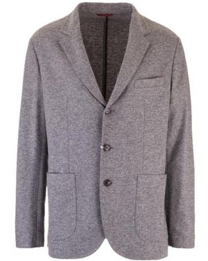Brunello Cucinelli Single Breasted Jersey Blazer - Grey