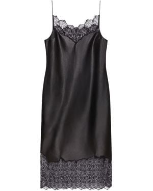 Givenchy Lace Trimmed Midi Dress - Black