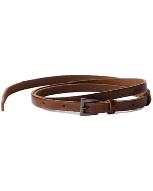 Prada Slim Buckle Belt - Brown
