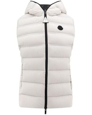 Moncler Zippered Down Vest - White