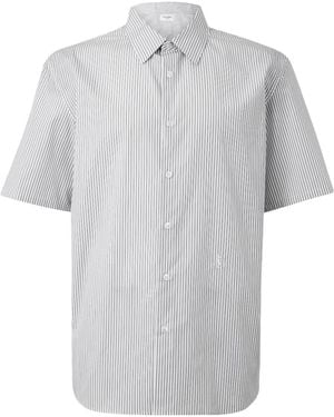 Saint Laurent Thinstripe Shortsleeve Shirt - Gray