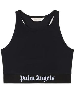 Palm Angels Logo Band Racerback Top - Black