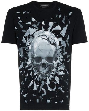 McQueen Skull Printed T-Shirt - Black