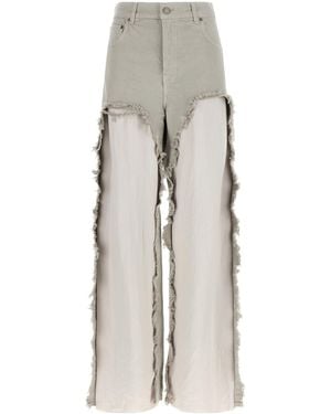 Haikure Bonnie Frayed Wide-Leg Jeans - Gray