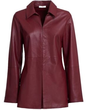 By Malene Birger Alleys Leather Jacket - Purple