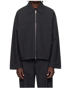 Studio Nicholson Zip-Front Harrington Jacket - Blue