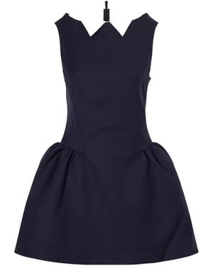 ShuShu/Tong Patchwork Wool Mini Dress - Blue